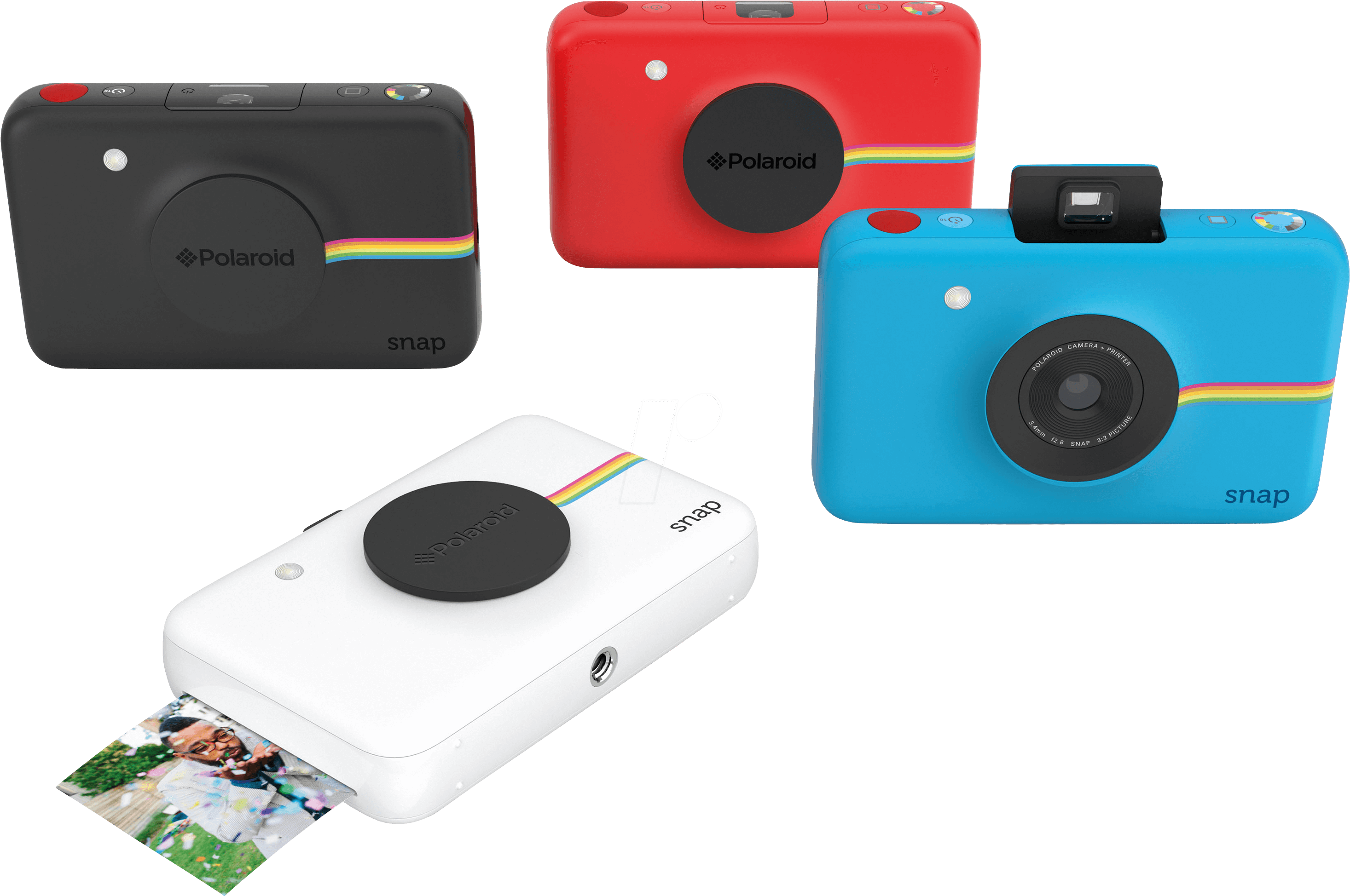 Instant Cameras - Polaroid Sa Polaroid Snap Instant Camera - White (3000x2013), Png Download