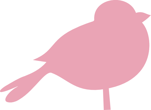 Pink Chubby Bird - Bird (600x437), Png Download