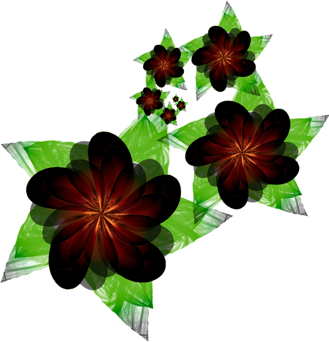 Fractal Manip Stock Flower - Flower Dark Png (646x672), Png Download