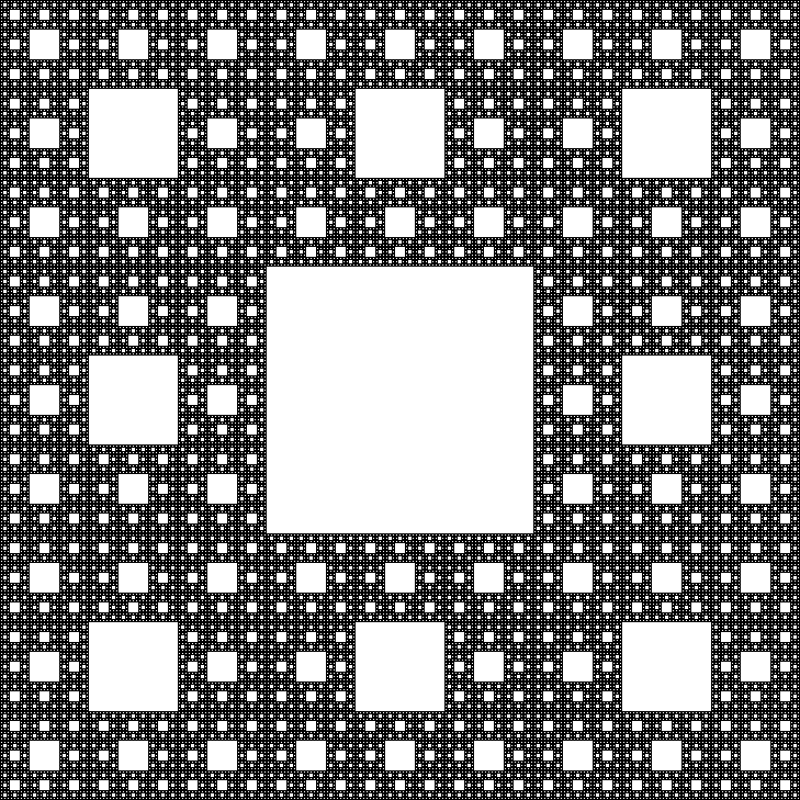 Drawing A Simple Fractal In Tikz [duplicate] - Sierpinski Carpet (729x729), Png Download