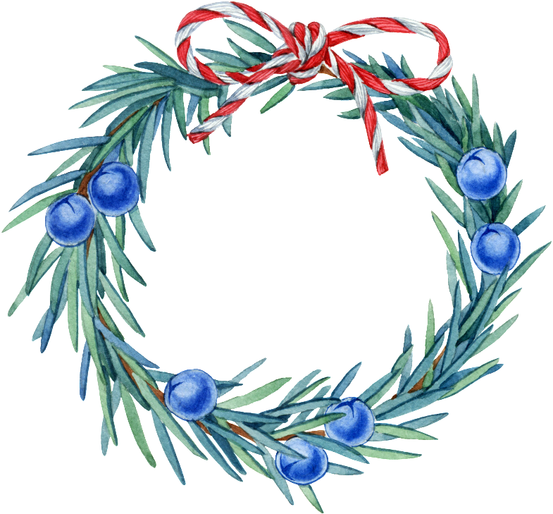 Hand Painted Christmas Grass Circle Png Transparent - Christmas Day (1024x1024), Png Download