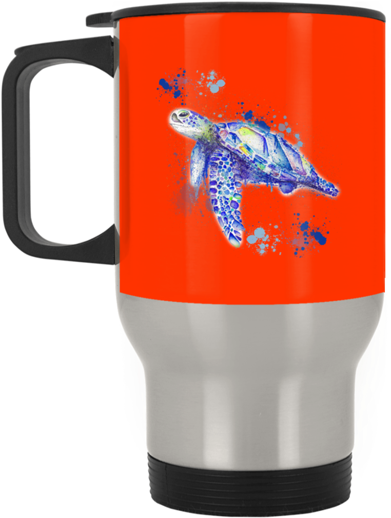 Watercolor Sea Turtle Mugs - Mug (1024x1024), Png Download