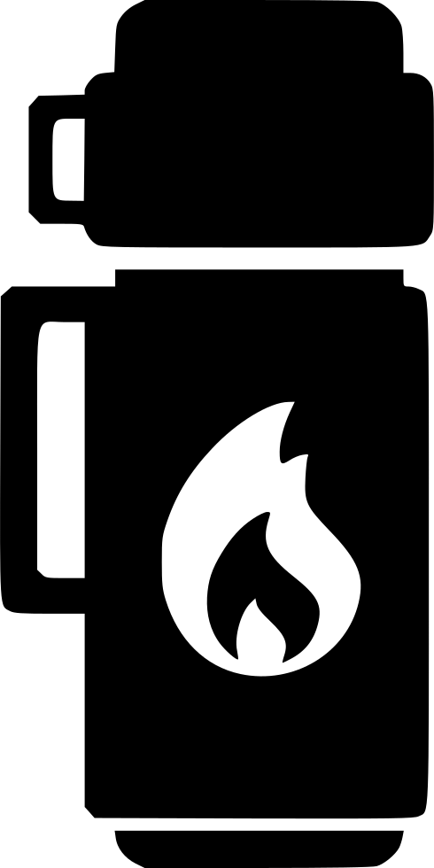 Thermo Flask Cup Hot Water Comments - Water (490x980), Png Download