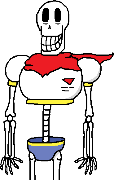 Here's A Drawing Of Papyrus I Made In Ms Paint At 3 - Undertale Papyrus Ms Paint (376x584), Png Download