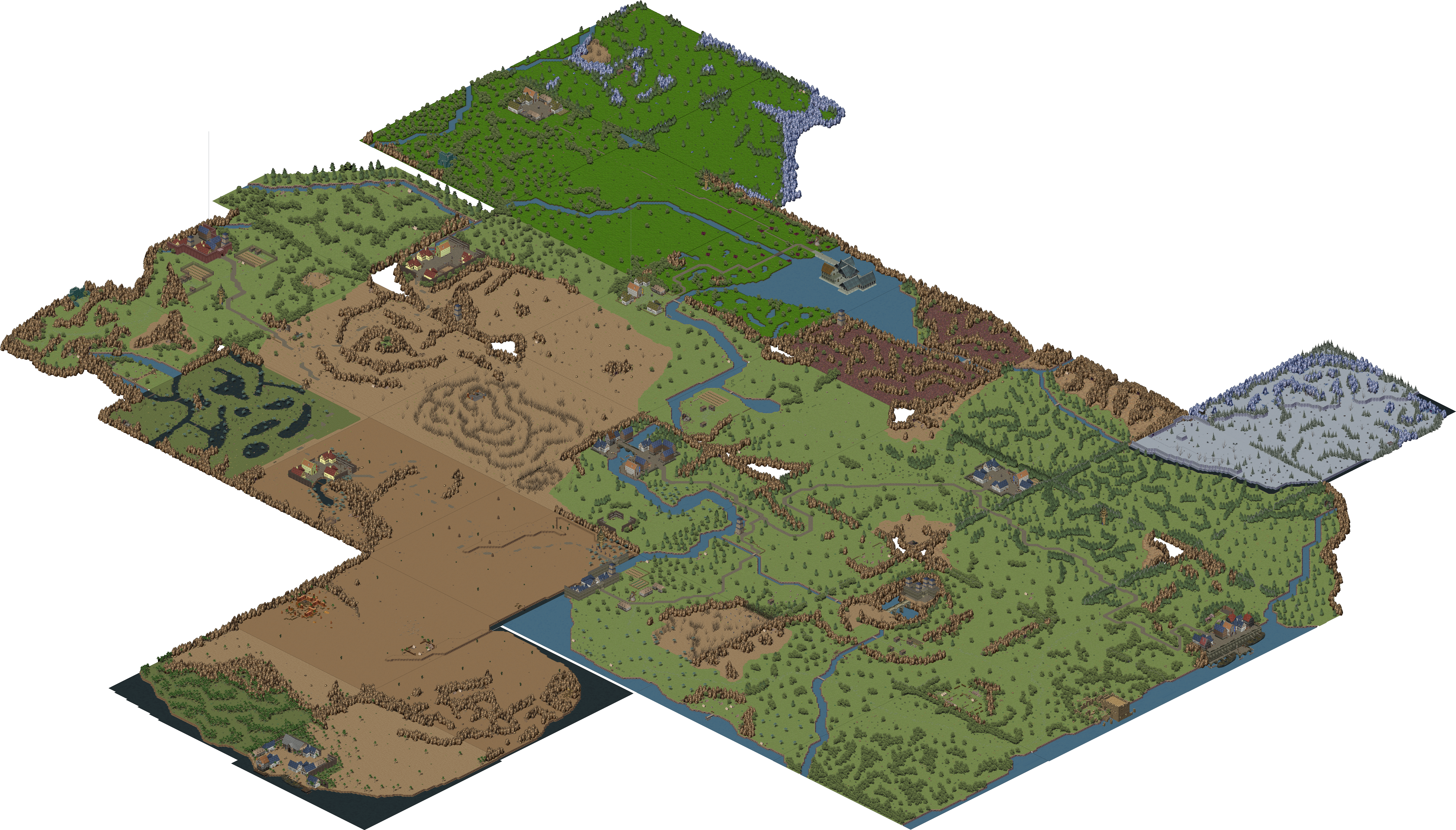 Http - //www - Exiledkingdoms - Com/img/iso-world (8207x4800), Png Download