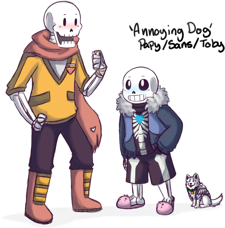 Ut Fancomic Ad Sans And Toby By - Papyrus And The Annoying Dog (900x831), Png Download