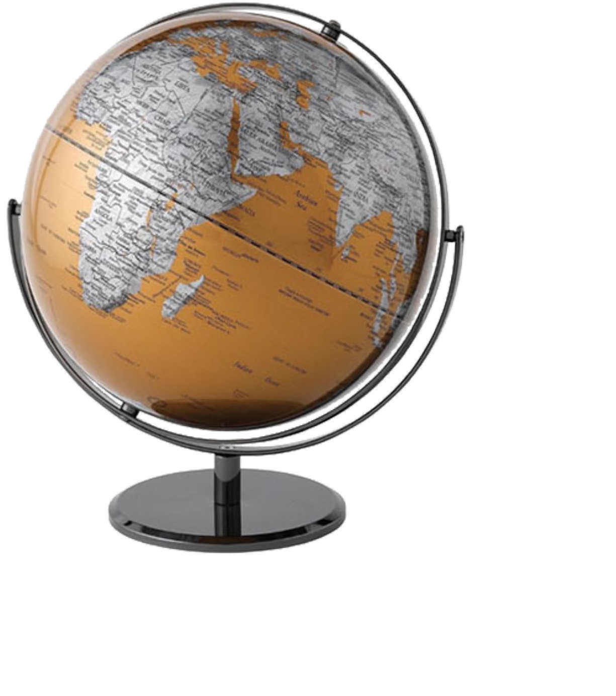 Gold Globe 30cm (1600x1600), Png Download