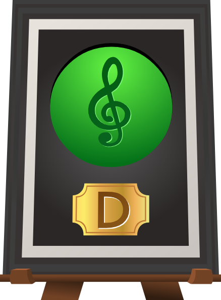 How To Set Use Trophy Music D Green Icon Png (438x593), Png Download