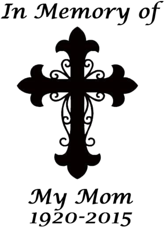 Cross Loving Memory - Gold Cross Patch (337x480), Png Download