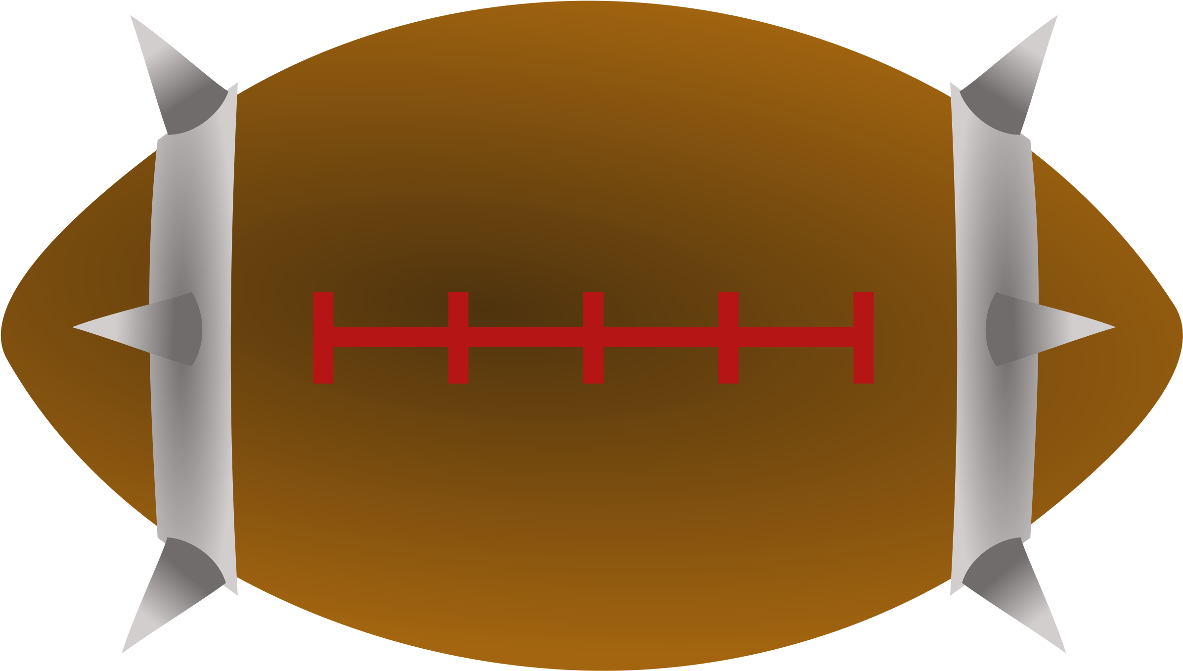 Big Image - Spiked Football (2400x1356), Png Download