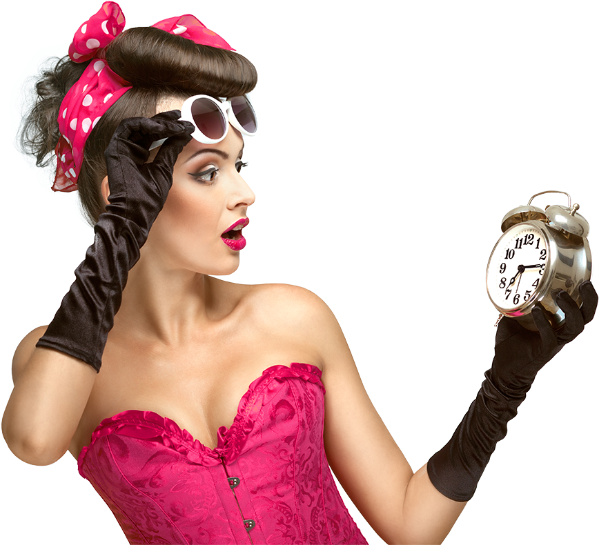 You're Looking For A Book That's Not Released Yet - Пин Ап Девушка С Часами (947x800), Png Download