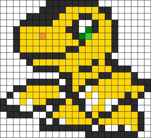 Agumon Perler Bead Pattern / Bead Sprite - Digimon Pixel Art Agumon (484x442), Png Download