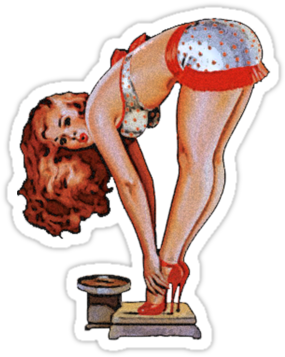 Loading Zoom - Pin Up Stickers Png (375x360), Png Download