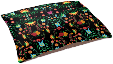 Mexican Flowers Pet Bed - Flower (500x500), Png Download