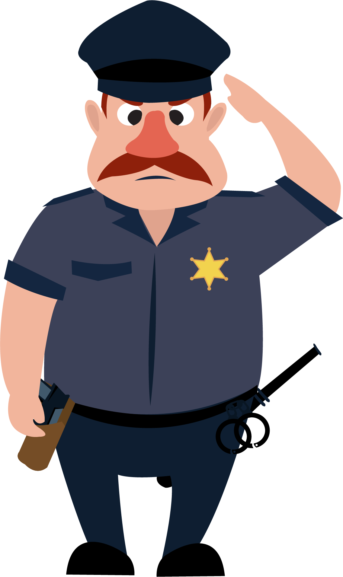 Svg Freeuse Police Officer Dog Car - Police Officer Cartoon Png (1136x1912), Png Download