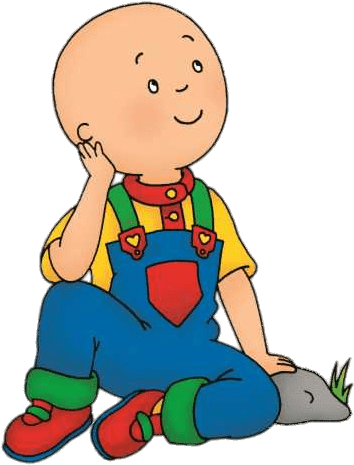Caillou Daydreaming - Caillou Transparent (386x500), Png Download