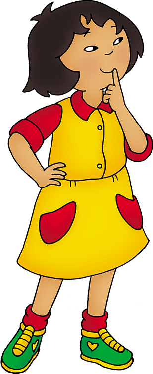 Caillou Personajes Sarah - Caillou Sarah (640x770), Png Download