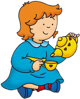 Rosie2 - Caillou And Rosie (415x370), Png Download