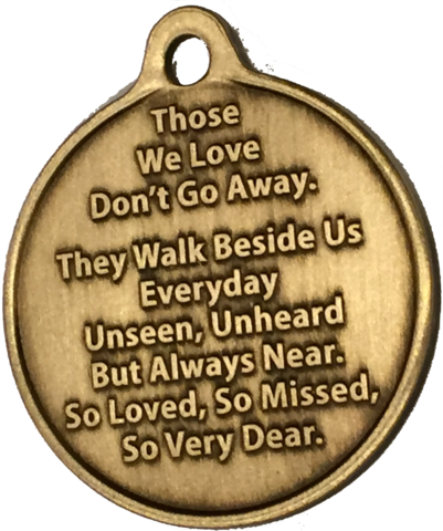 In Loving Memory Engraved Cross Rose Bronze Memorial - Gold Medal (401x480), Png Download