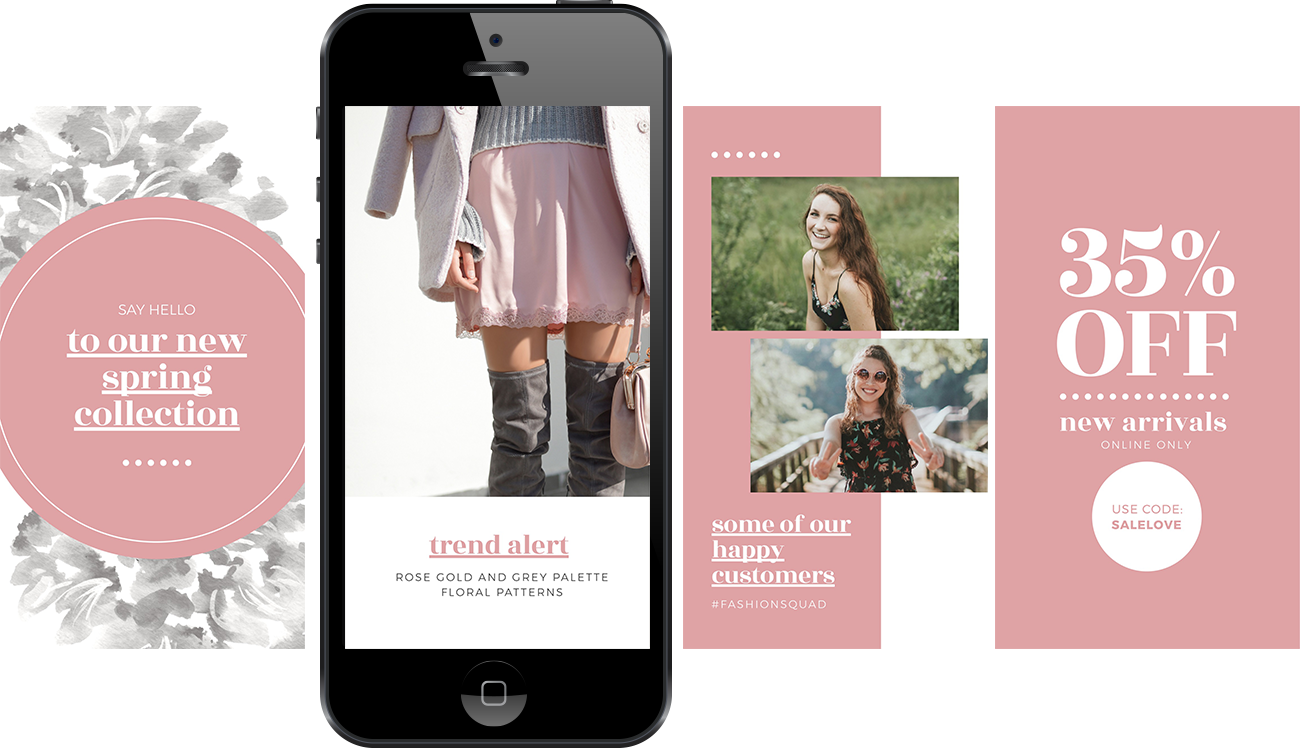 Free Instagram Stories Templates For Your Retail Store - Instagram Stories Swipe Up Template (1300x748), Png Download