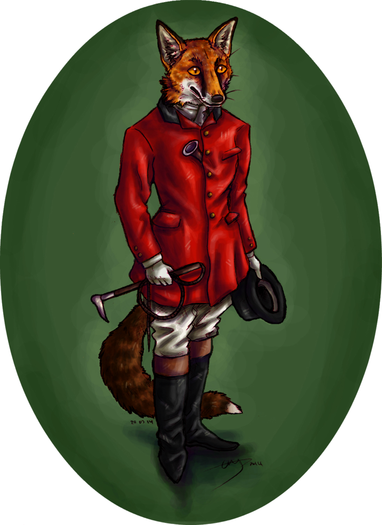 Fox As A Hunter (762x1049), Png Download