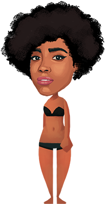 Eth Town - Afro (266x500), Png Download