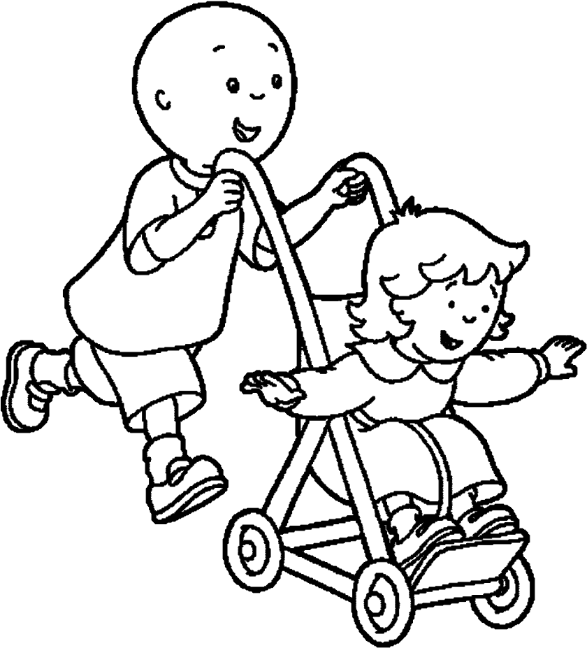 Calliou Coloring Pages (872x932), Png Download