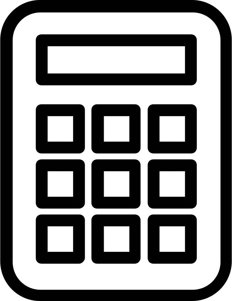 Calculator Free Icon - Icono Calculadora Blanco Png (756x980), Png Download
