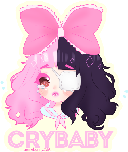 Crybaby Melanie Martinez By Cremebunny-da19l55 - Melanie Martinez Art Chibi (692x565), Png Download