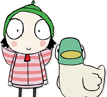 Sarah And Duck Png (575x340), Png Download