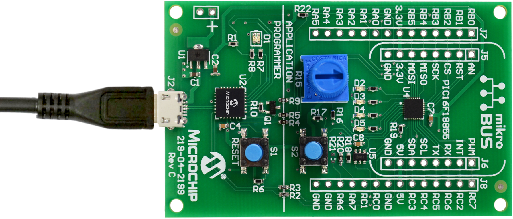 Xpress Connected 01 - Microchip Mplab Xpress Development Board, Dm164140 (1800x804), Png Download