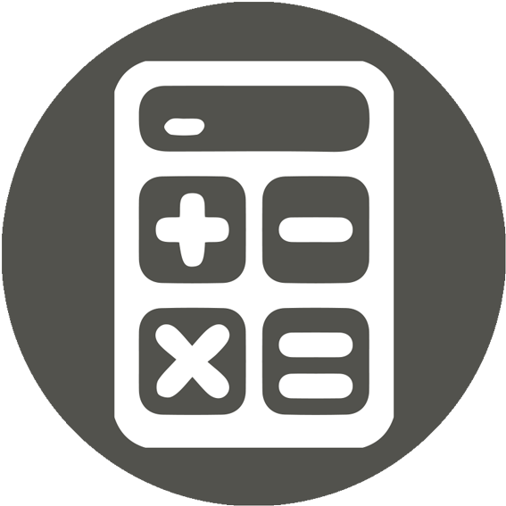 Gross Up Calculator - Black And White Calculator Icon (600x600), Png Download