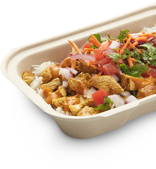 Rice Bowls - Tikkaway Grill (546x588), Png Download