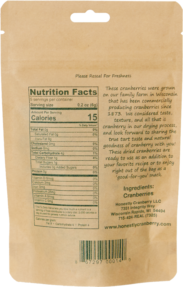 Unsweetened Dried Cranberries - Dried Cranberry (1000x1000), Png Download