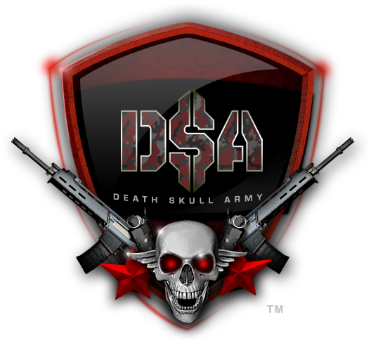 Skull With Gun Logo Png (528x485), Png Download