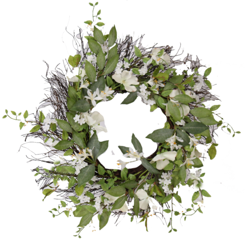 Dogwood Wreath - Flower (480x475), Png Download