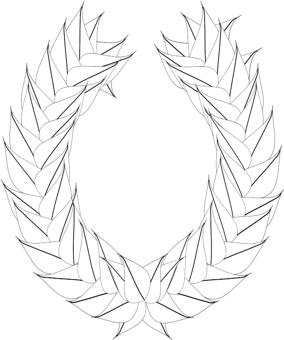 Medium Image - Wreath Vector Laurel Design Vector (566x800), Png Download