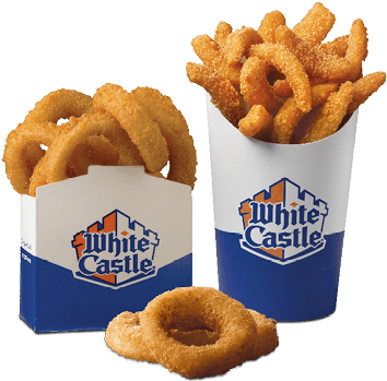 White Castle Sack Of Onion Rings (382x368), Png Download