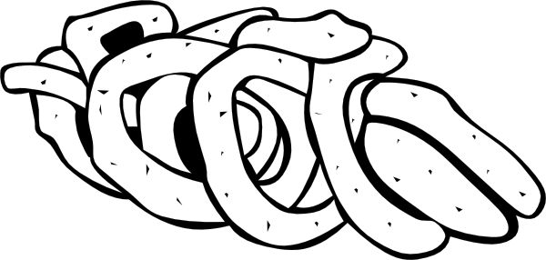 This Free Clipart Png Design Of Onion Rings Clipart (600x286), Png Download