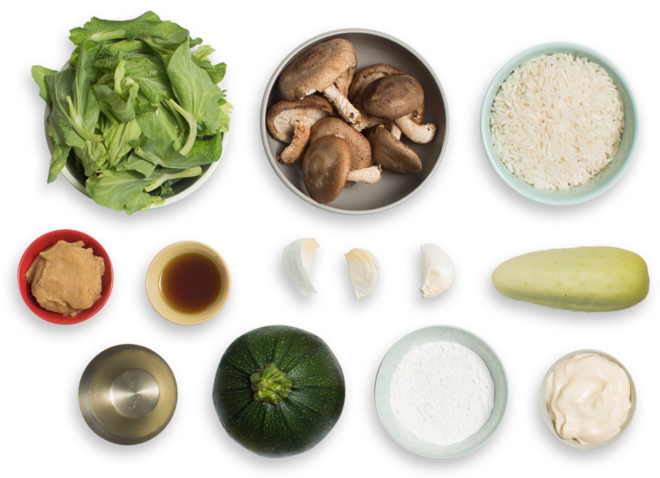 Japanese Rice Bowl & Mushroom Tempura With Zucchini - Japanese Cuisine (700x477), Png Download