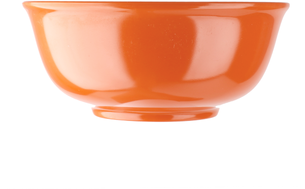 Plain Orange Rice Bowl - Bowl (600x600), Png Download