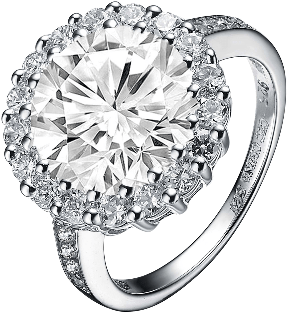 Collette Z Sterling Silver Round-cut Cubic Zirconia (1104x1104), Png Download