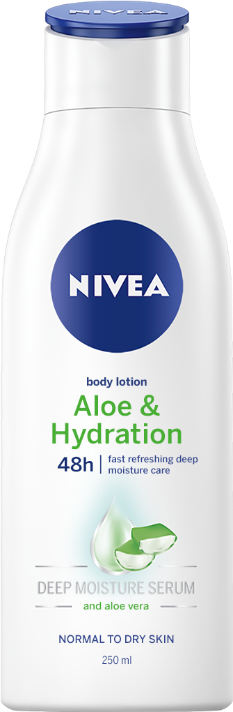 48h Fast Refreshing Deep Moisture Care And Noticeably - Nivea Express Body Lotion (1010x1180), Png Download