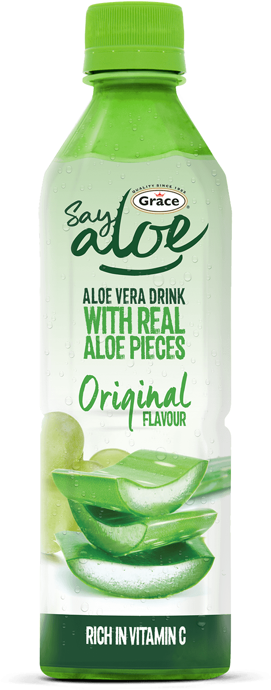 Say Aloe Grace Aloe Vera (555x1372), Png Download