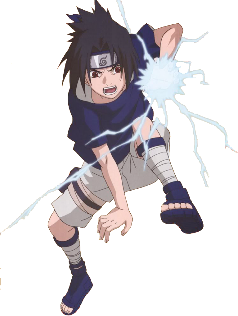 Designed By Kishimoto, To Be The "cool Genius" He Felt - Sasuke Uchiha Chidori Png (766x1023), Png Download