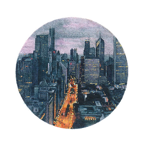 The City Lights - Illustration (461x461), Png Download