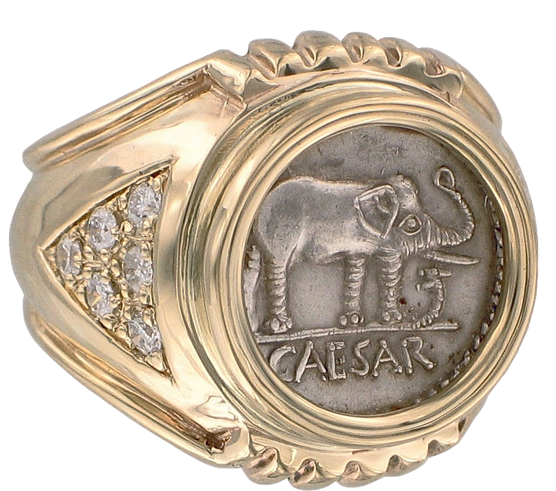 Julius Caesar Coin Ring - Julius Caesar Ring (881x760), Png Download