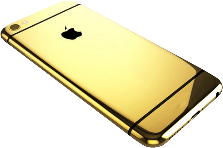 Iphone 6 24k Gold Plated - Goldgenie Iphone 6s Elite (800x573), Png Download