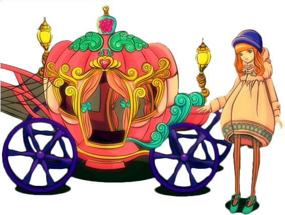 Cinderella Pumpkin Carriage Clipart At Getdrawings - Xe Ngựa Hoạt Hình (600x600), Png Download