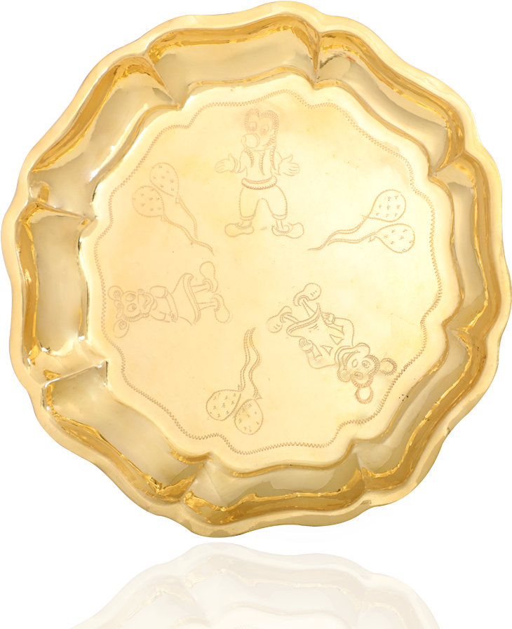 Engraved Pretty Gold Plate - Plate (1000x1000), Png Download